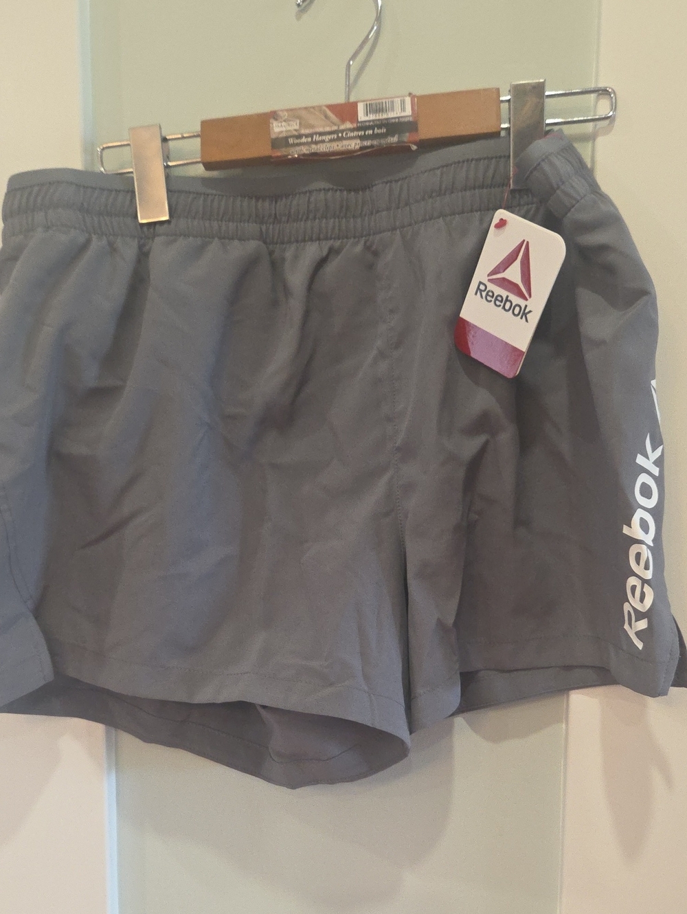 BNWT Reebok Gray Relaxed Athletic Shorts with Logo Tag
